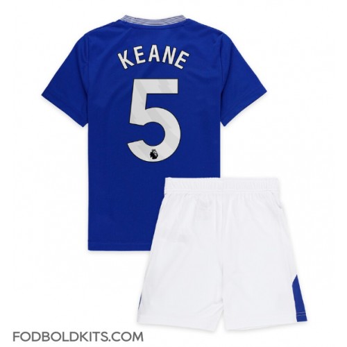 Everton Michael Keane #5 Hjemmebanesæt Børn 2024-25 Kortærmet (+ Korte bukser)